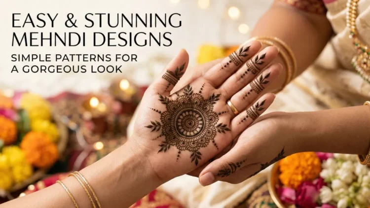 Simple Center Mehndi Design