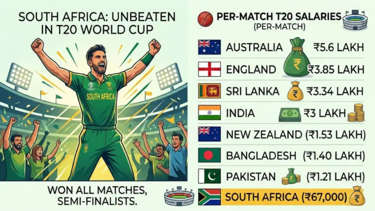 T20 World Cup 2026 Salary Per Match